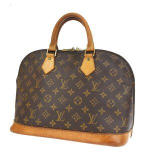 Auth Louis Vuitton Alma Satchel Bag #37314L32B